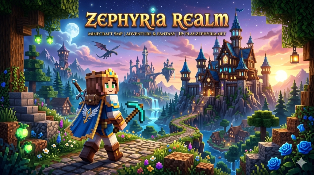 Zephyria Realm Banner Logo